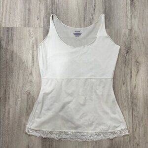 SPANX white  Lace Hem Camisole size large